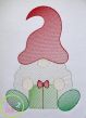 Gnome with Gift Sketch Embroidery | Machine Embroidery Designs by JuJu