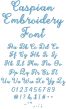 Caspian Script Embroidery Font | Machine Embroidery Designs by JuJu