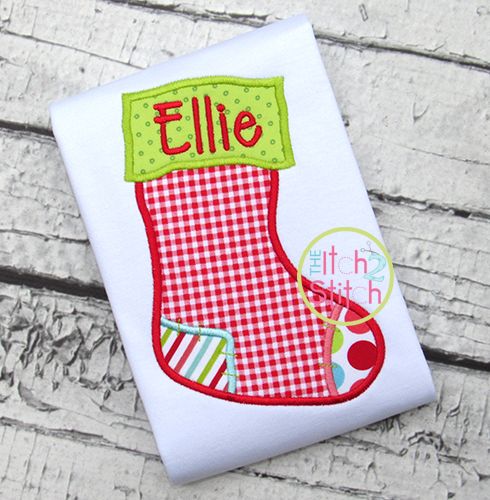 Stocking Applique | Machine Embroidery Designs by JuJu