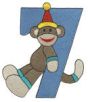 Birthday Sock Monkey Numbers Filled Machine Embroidery Designs by JuJu