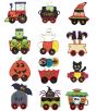 Halloween Train Applique Machine Embroidery Designs by JuJu