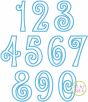 Amorette Numbers Applique Set | Machine Embroidery Designs by JuJu