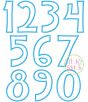 Teen Girlz Numbers Applique Font | Machine Embroidery Designs by JuJu