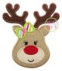 Reindeer Face Girl Applique | Machine Embroidery Designs by JuJu