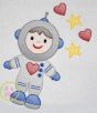 Valentine Astronaut Sketch | Machine Embroidery Designs by JuJu
