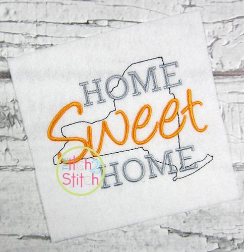 Home Sweet Home New York Embroidery | Machine Embroidery Designs by JuJu