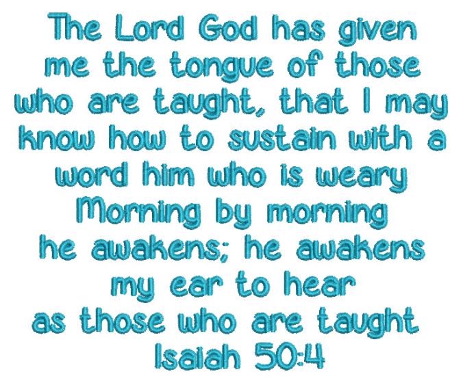 Isaiah 50:4