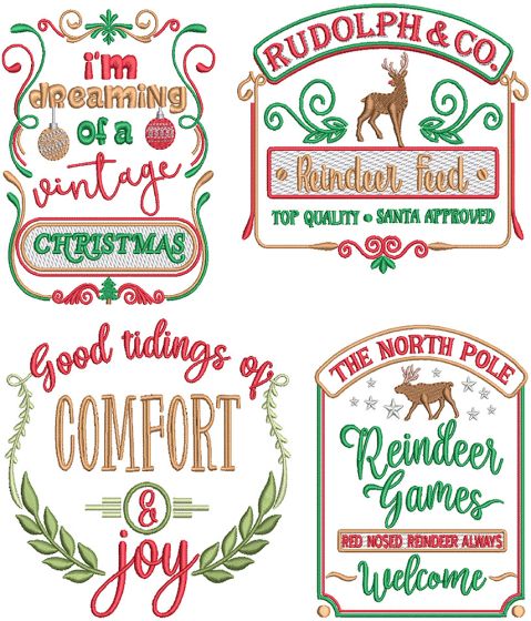 Farm Fresh Christmas 12 | Machine Embroidery Designs by JuJu