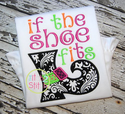 If the Shoe Fits Applique | Machine Embroidery Designs by JuJu