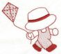 Sunbonnet Sam Redwork Machine Embroidery Designs by JuJu