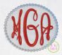 Beaded Oval Monogram Frame Applique | Machine Embroidery Designs by JuJu