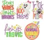 Halloween Word Art 5 | Machine Embroidery Designs by JuJu