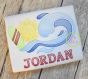 Surfboard Wave Scene Sketch Embroidery | Machine Embroidery Designs by JuJu