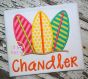 Surfboard Trio Applique | Machine Embroidery Designs by JuJu