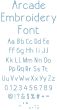 Arcade Embroidery Font | Machine Embroidery Designs by JuJu