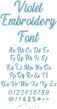 Violet Embroidery Font | Machine Embroidery Designs by JuJu