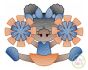 Cheerleader Splits 2 Sketch | Machine Embroidery Designs by JuJu