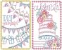 Celebration Greeting Cards Set 4 | Machine Embroidery Designs by JuJu