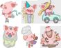 Little Piggies Machine Embroidery Designs by JuJu