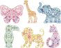 Scandinavian Jungle Animals Digital Embroidery Designs by JuJu