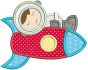 Sleepy Astronauts Applique Machine Embroidery Designs By JuJu