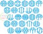 Natural Circle Monogram Embroidery Font | Machine Embroidery Designs by JuJu
