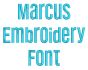 Marcus Embroidery Font | Machine Embroidery Designs by JuJu