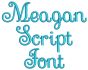 Meagan Script Embroidery Font Machine Embroidery Designs by JuJu