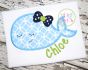 Sleepy Whale Girl Applique | Machine Embroidery Designs by JuJu