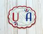 ITH Patriotic USA Mug Rug | Machine Embroidery Designs by JuJu