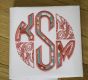 Three Letter Deco Applique Circular Monogram Machine Embroidery Designs by JuJu