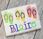 Flip Flops Trio Sketch | Machine Embroidery Designs by JuJu