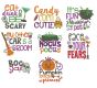 Halloween Word Art Set 2 Machine Embroidery Designs by JuJu
