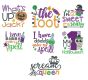 Halloween Word Art Set 3 Machine Embroidery Designs by JuJu
