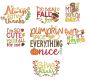 Fall Autumn Harvest Sayings Word Art Machine Embroidery Designs by JuJu
