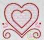 Heart Kiss Motif Embroidery Design | Machine Embroidery Designs by JuJu
