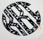 Natural Circle Applique Zig Zag Monogram