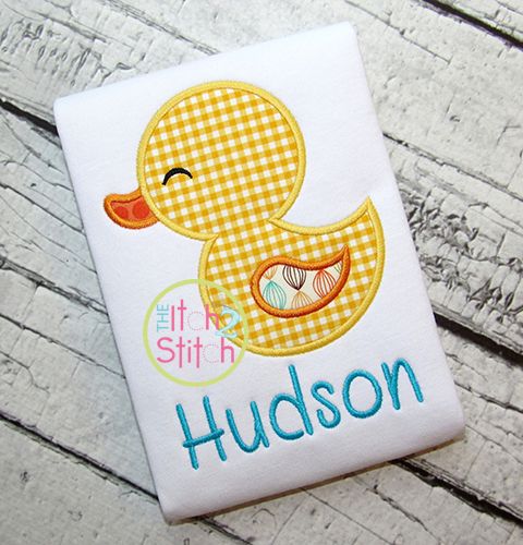 Rubber Duck Applique | Machine Embroidery Designs by JuJu