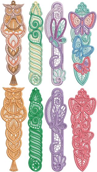 Free Standing Lace Spring Bookmarks | Machine Embroidery Designs by JuJu
