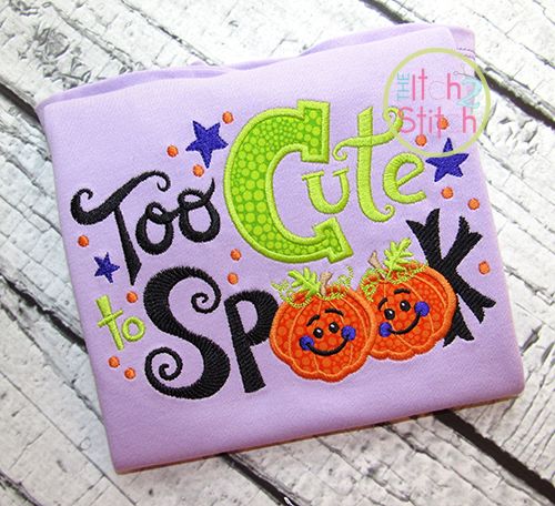 Too Cute To Spook Applique | Machine Embroidery Designs by JuJu