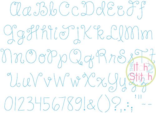Happy Day Floss Embroidery Font | Machine Embroidery Designs by JuJu