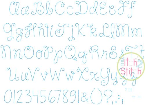 Happy Day Floss Embroidery Font | Machine Embroidery Designs by JuJu