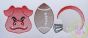 Hog Football Trio Sketch Embroidery | Machine Embroidery Designs by JuJu