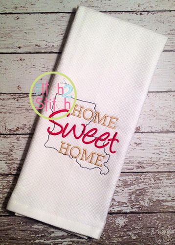 Home Sweet Home Louisiana Embroidery | Machine Embroidery Designs by JuJu
