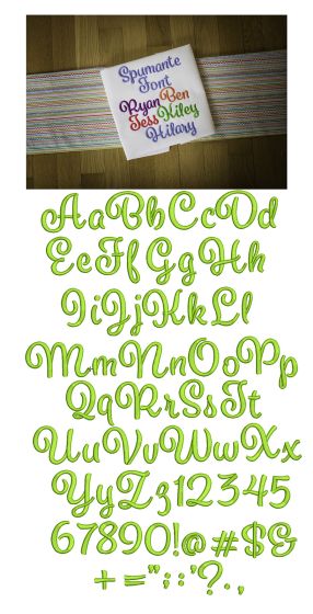 Spumante Embroidery Font Machine Embroidery Designs by JuJu