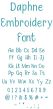 Daphne Embroidery Font | Machine Embroidery Designs by JuJu