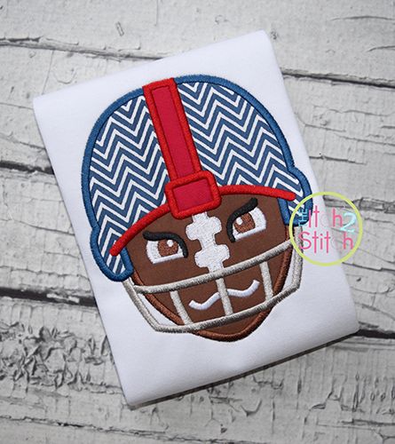 Tough Football Helmet Applique | Machine Embroidery Designs by JuJu