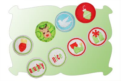 Christmas Button Covers Set 1 | Machine Embroidery Designs by JuJu