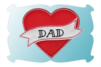 Dad Tattoo Applique | Machine Embroidery Designs by JuJu