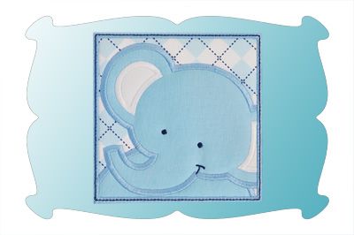 Elephant Patch Applique | Machine Embroidery Designs by JuJu
